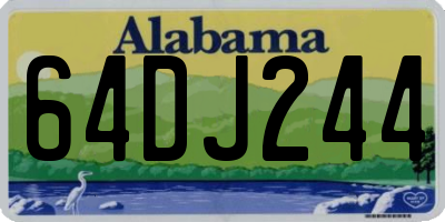AL license plate 64DJ244