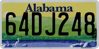AL license plate 64DJ248