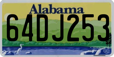 AL license plate 64DJ253