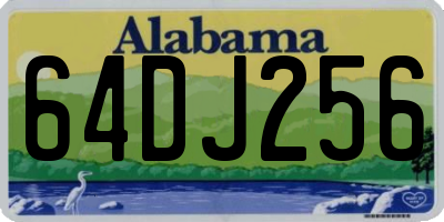 AL license plate 64DJ256