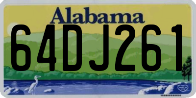 AL license plate 64DJ261