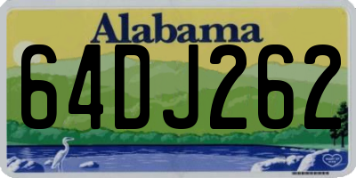AL license plate 64DJ262