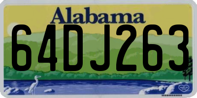AL license plate 64DJ263