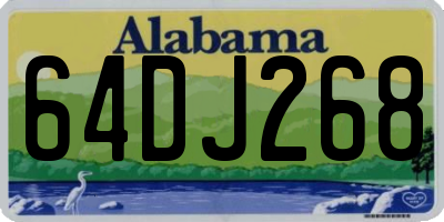 AL license plate 64DJ268