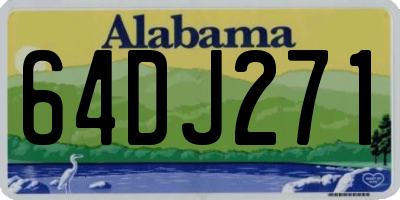 AL license plate 64DJ271