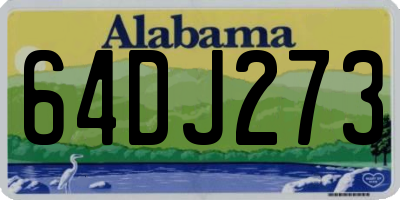 AL license plate 64DJ273