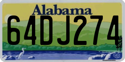 AL license plate 64DJ274