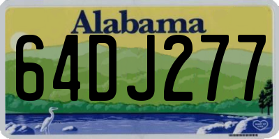 AL license plate 64DJ277