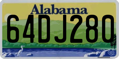 AL license plate 64DJ280