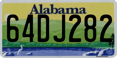 AL license plate 64DJ282