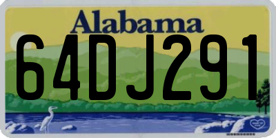 AL license plate 64DJ291