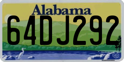 AL license plate 64DJ292