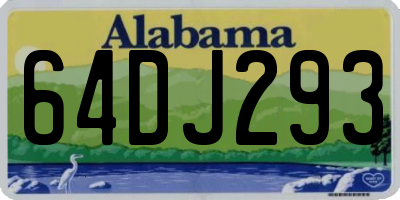 AL license plate 64DJ293