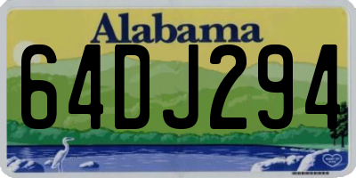 AL license plate 64DJ294