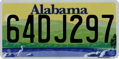 AL license plate 64DJ297