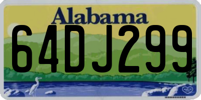AL license plate 64DJ299
