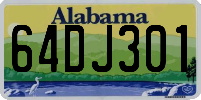 AL license plate 64DJ301