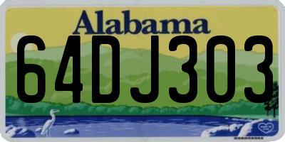 AL license plate 64DJ303