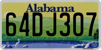 AL license plate 64DJ307