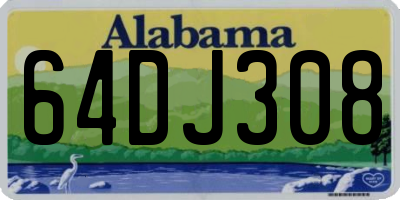 AL license plate 64DJ308