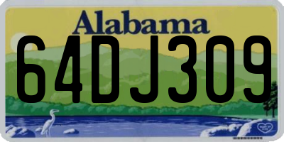 AL license plate 64DJ309