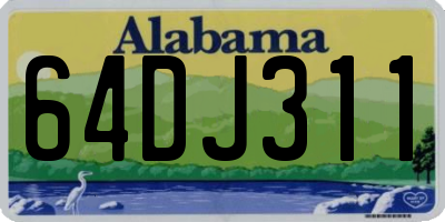 AL license plate 64DJ311