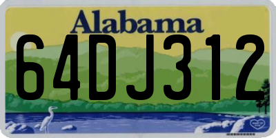AL license plate 64DJ312