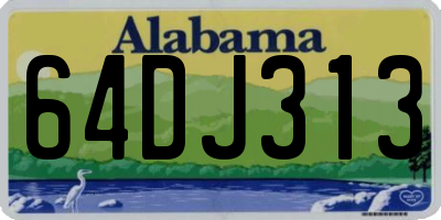 AL license plate 64DJ313
