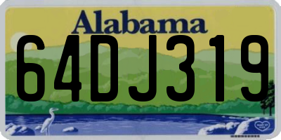 AL license plate 64DJ319