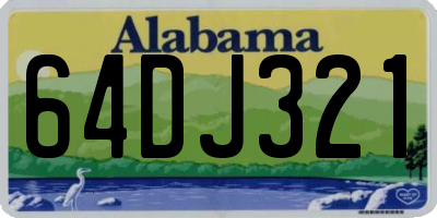 AL license plate 64DJ321