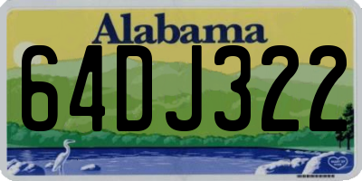 AL license plate 64DJ322