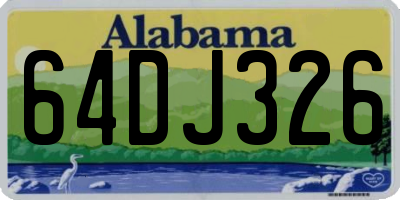 AL license plate 64DJ326