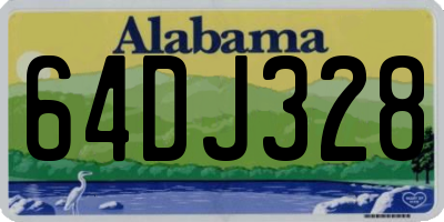 AL license plate 64DJ328