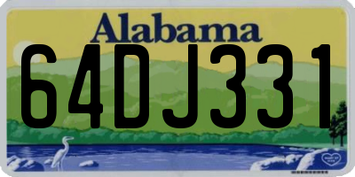 AL license plate 64DJ331
