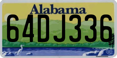 AL license plate 64DJ336