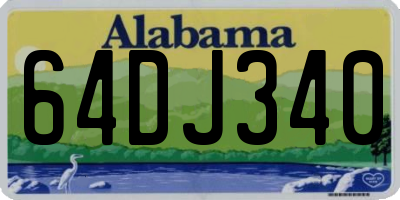 AL license plate 64DJ340