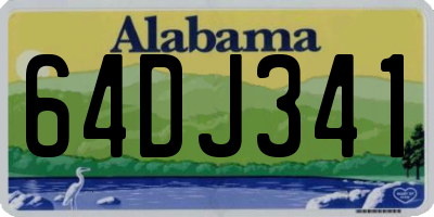 AL license plate 64DJ341