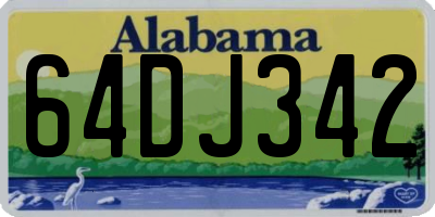 AL license plate 64DJ342