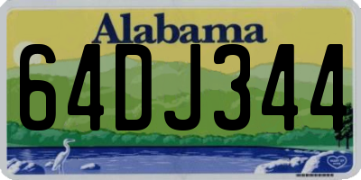 AL license plate 64DJ344