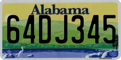 AL license plate 64DJ345