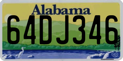 AL license plate 64DJ346
