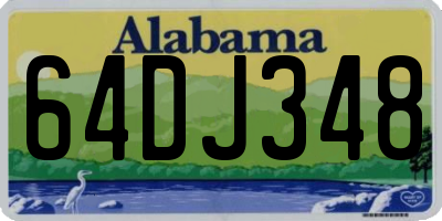 AL license plate 64DJ348