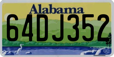 AL license plate 64DJ352