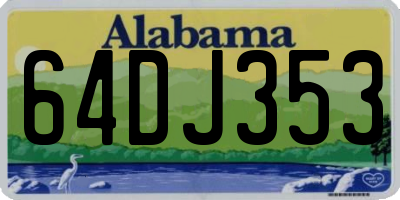 AL license plate 64DJ353