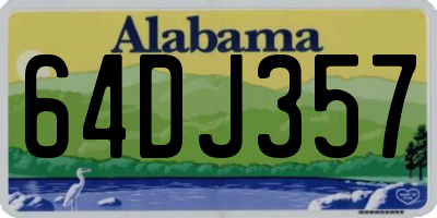 AL license plate 64DJ357
