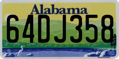 AL license plate 64DJ358