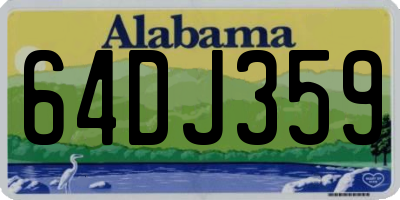 AL license plate 64DJ359