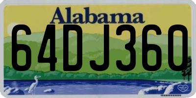 AL license plate 64DJ360