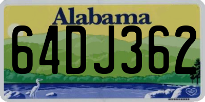 AL license plate 64DJ362