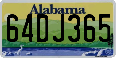 AL license plate 64DJ365